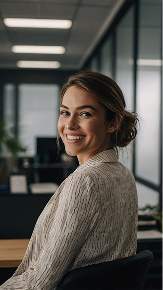 Mulher sorrindo plano de saúde
